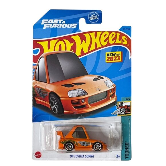 Hot Wheels 1994 Toyota Supra Tooned Fast & Furious JDM Orange Car - Picture 1 of 6